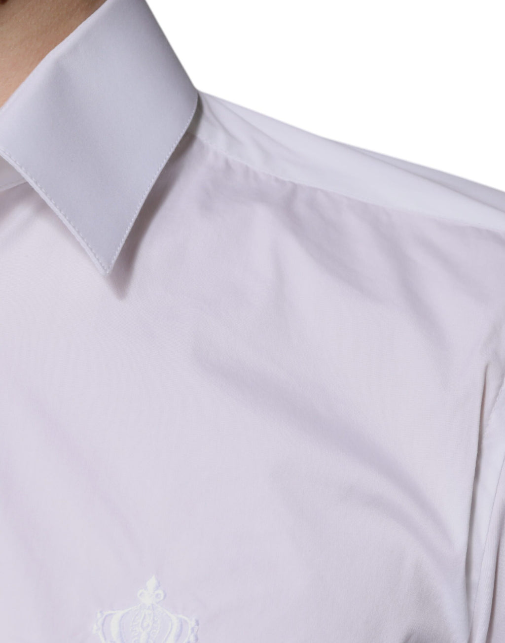Chemise blanche en coton Dolce & Gabbana pour homme, coupe slim fit, style MARTINI, élégante et moderne.