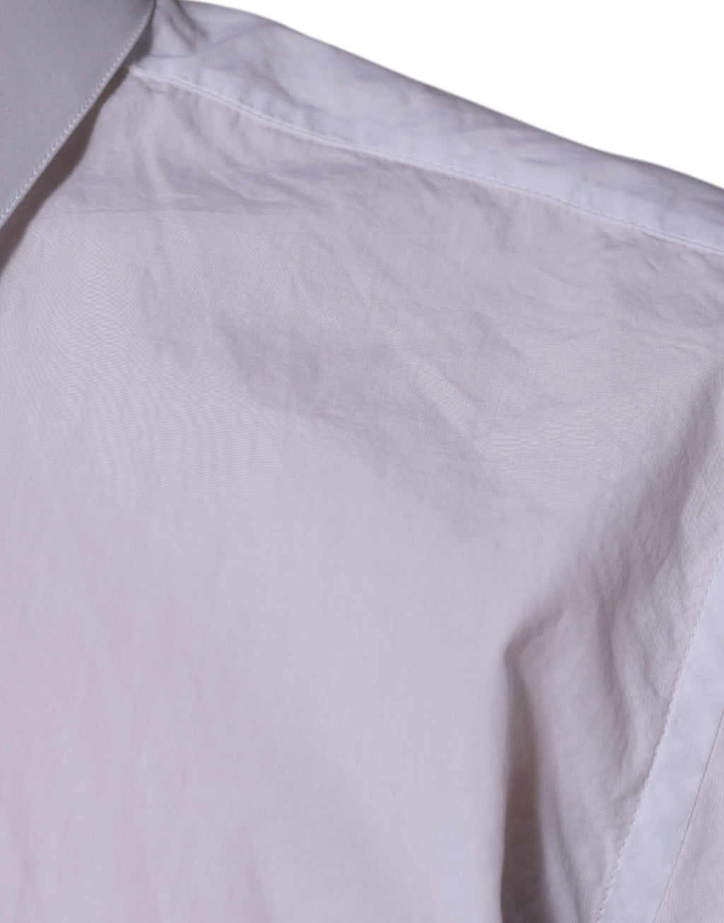 Chemise blanche en coton Dolce & Gabbana, coupe slim fit, pour homme, style élégant et moderne.