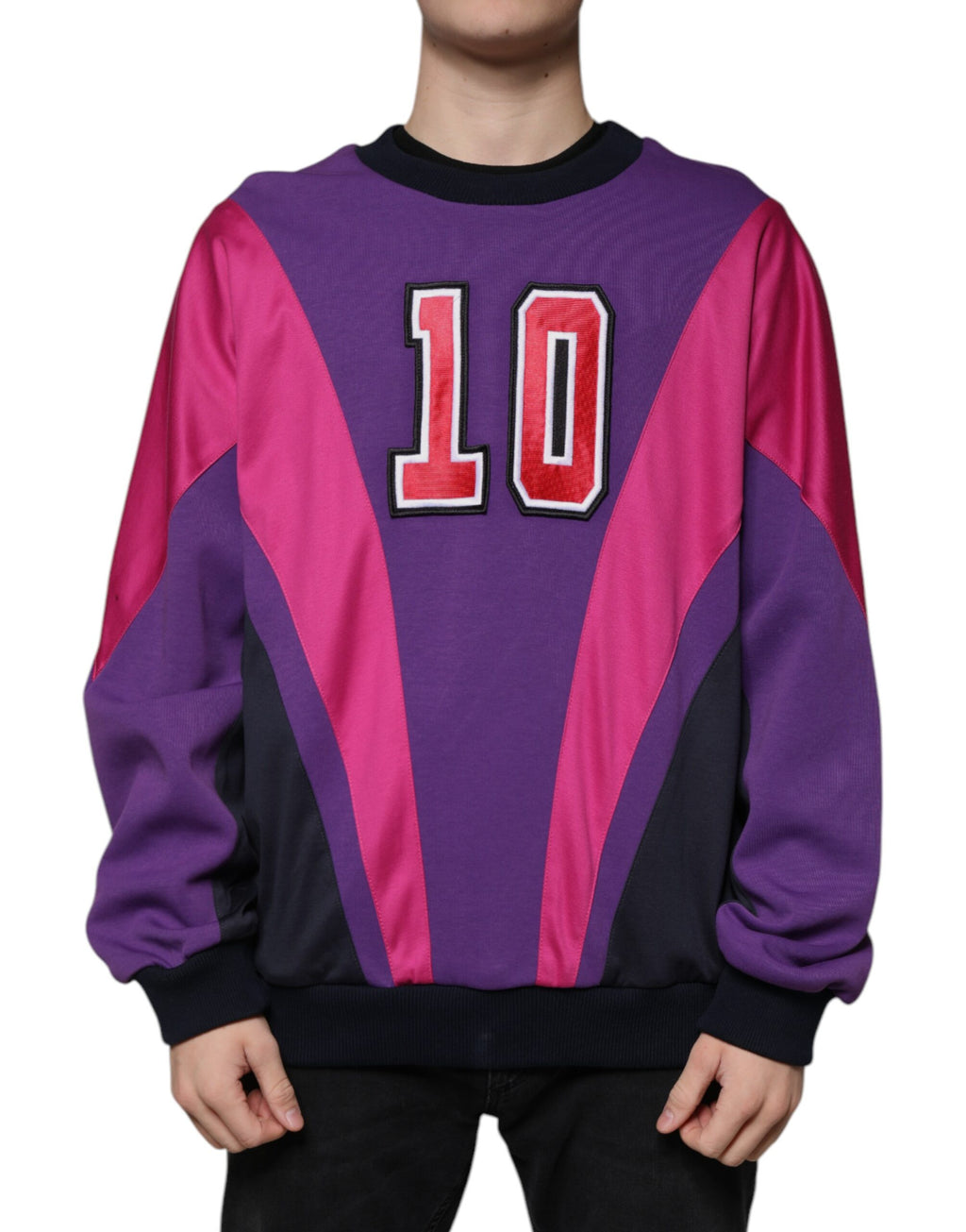 Sweatshirt homme Dolce & Gabbana à col ras du cou multicolore, motif coloré et style décontracté.