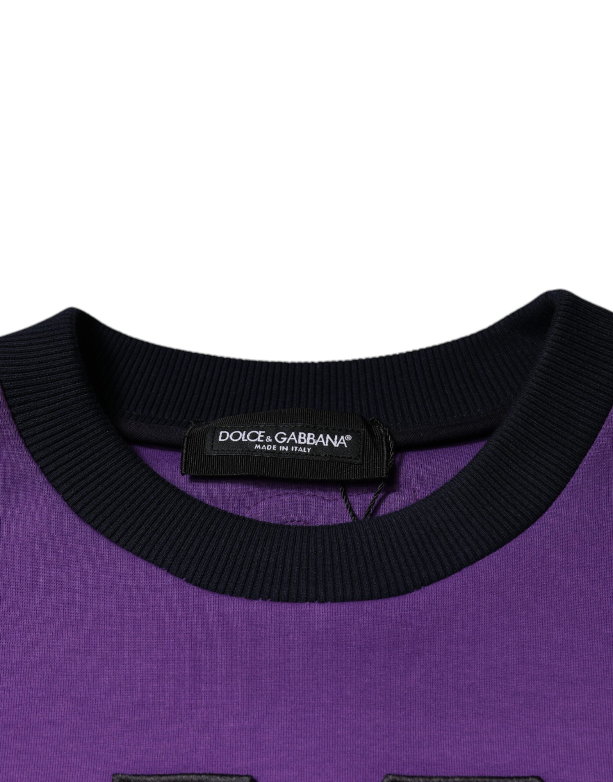 Sweatshirt homme Dolce & Gabbana à col ras du cou multicolore, pull en coton à motif vibrant et style moderne.