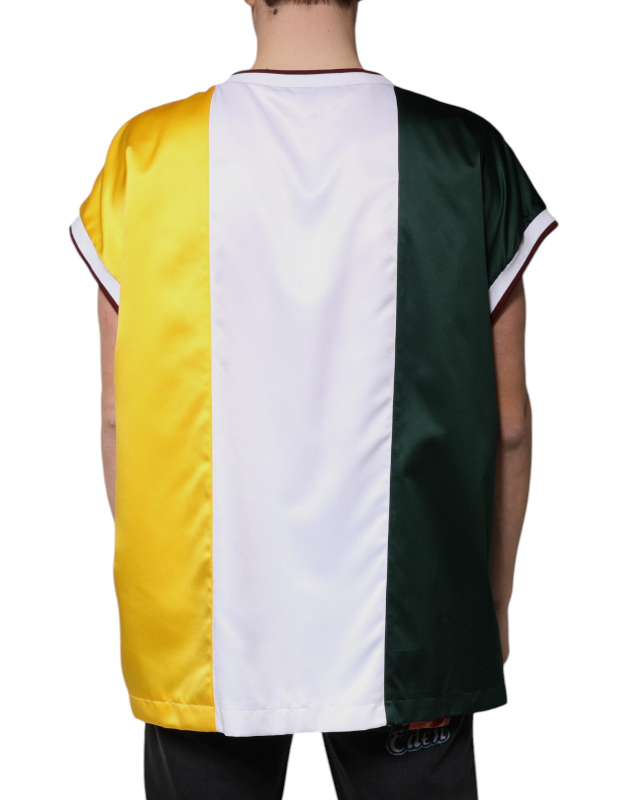 Débardeur sans manches multicolore Dolce & Gabbana en jersey, style tendance et design coloré visible sur l'image.