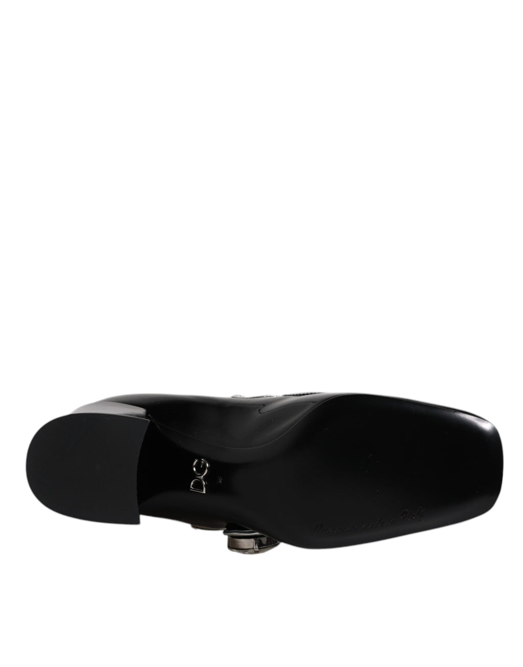 Chaussures Mary Jane en cuir verni noir Dolce & Gabbana avec cristaux, style élégant et sophistiqué.