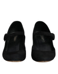 Chaussures à talons noirs Dolce & Gabbana KEIRA en suède et cuir, élégantes chaussures à talons pour femmes