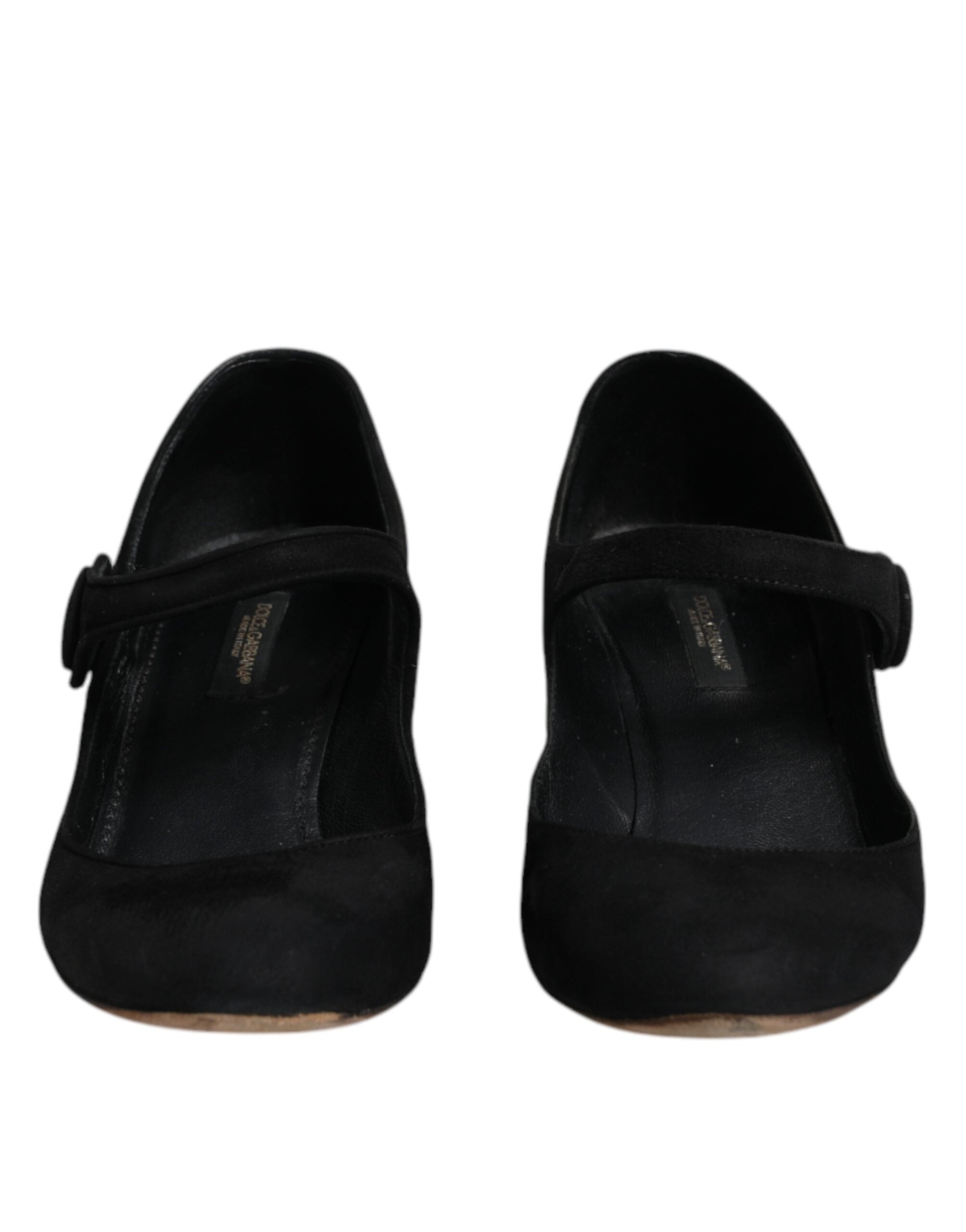 Chaussures à talons noirs Dolce & Gabbana KEIRA en suède et cuir, élégantes chaussures à talons pour femmes