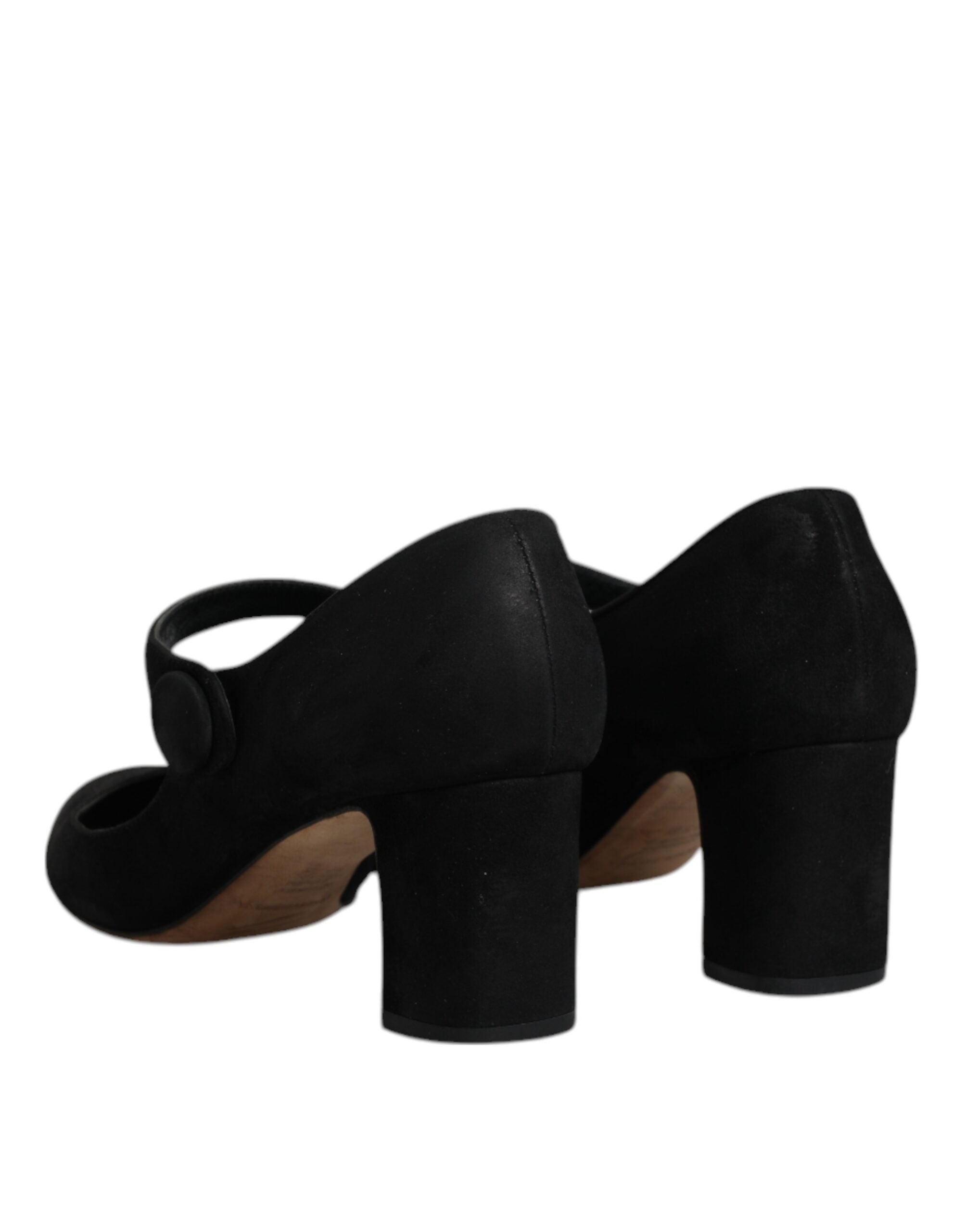 Chaussures à talons noirs en daim et cuir Dolce & Gabbana KEIRA, élégantes pumps pour femmes, vue de côté