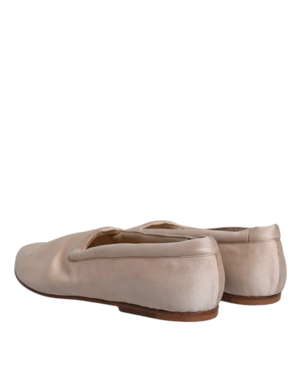Chaussures ballerines Dolce & Gabbana en tissu beige, slip-on élégantes et confortables pour femme.