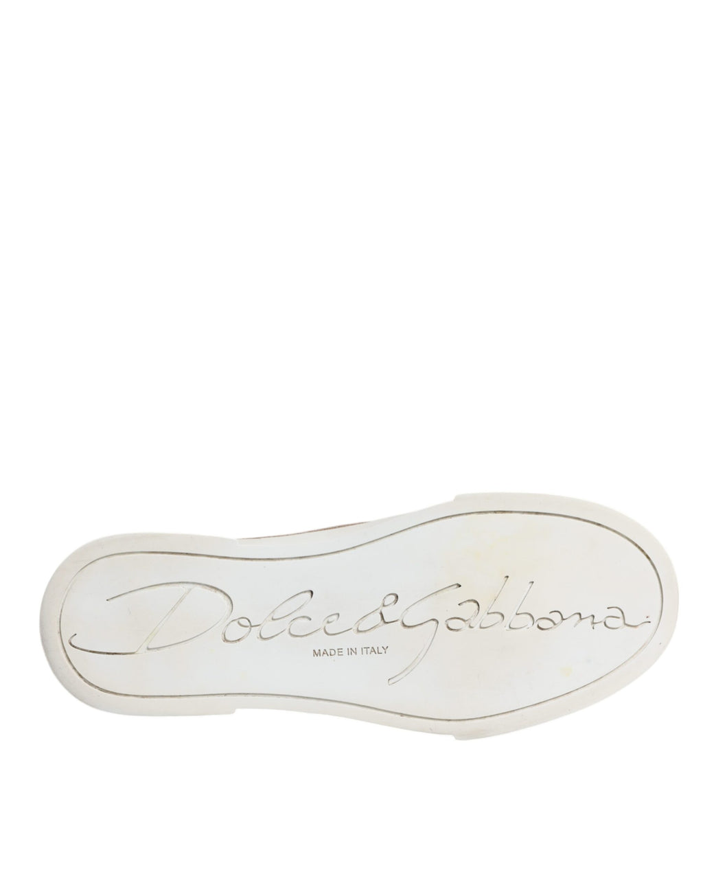 Chaussures basses Dolce & Gabbana or blanc avec logo, baskets élégantes en cuir pour homme ou femme.