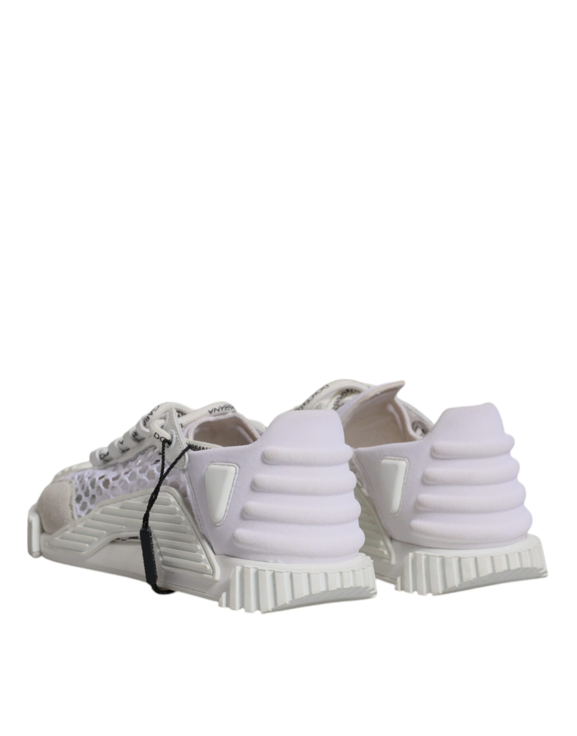 Chaussures de sport basses en mesh blanc Dolce & Gabbana NS1, sneakers de sport élégants pour homme.