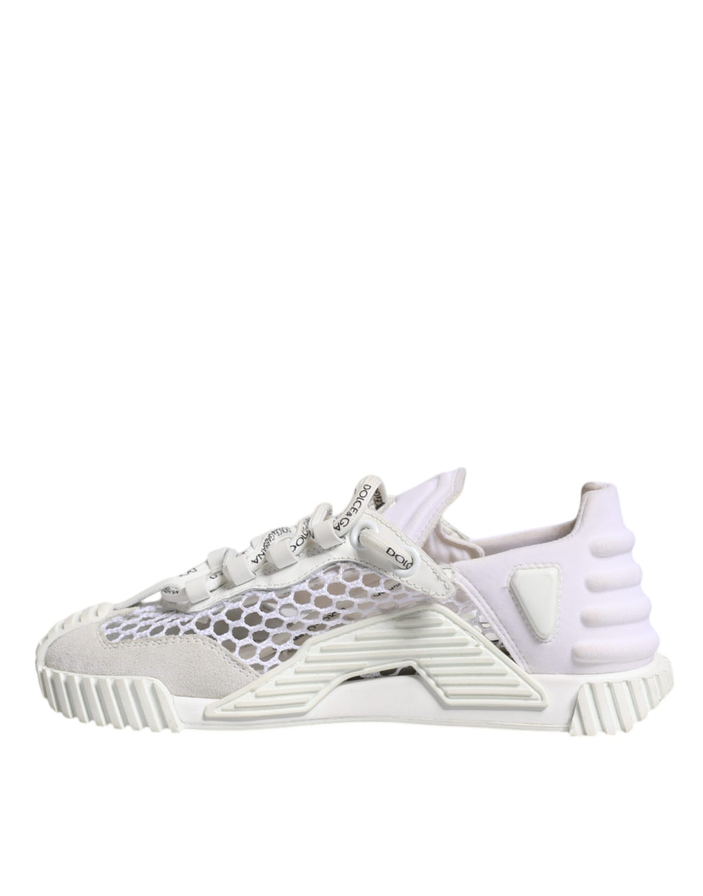 Chaussures de sport blanches en mesh Dolce & Gabbana NS1 Low Top, baskets basses pour homme.