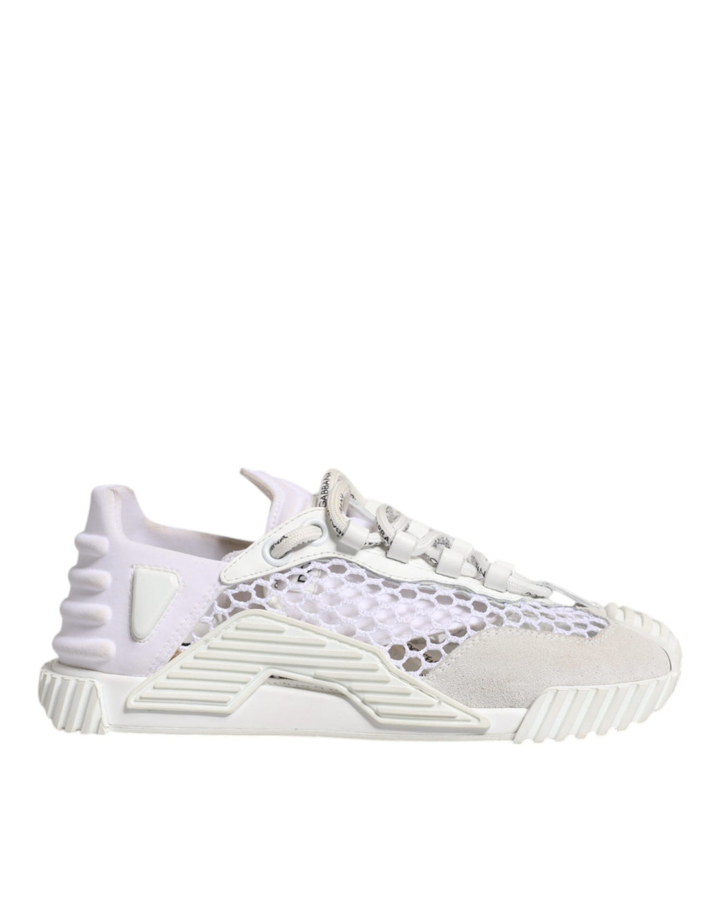 Chaussures de sport basses en mesh blanc Dolce & Gabbana NS1, baskets légères et respirantes pour le sport et le style décontracté.