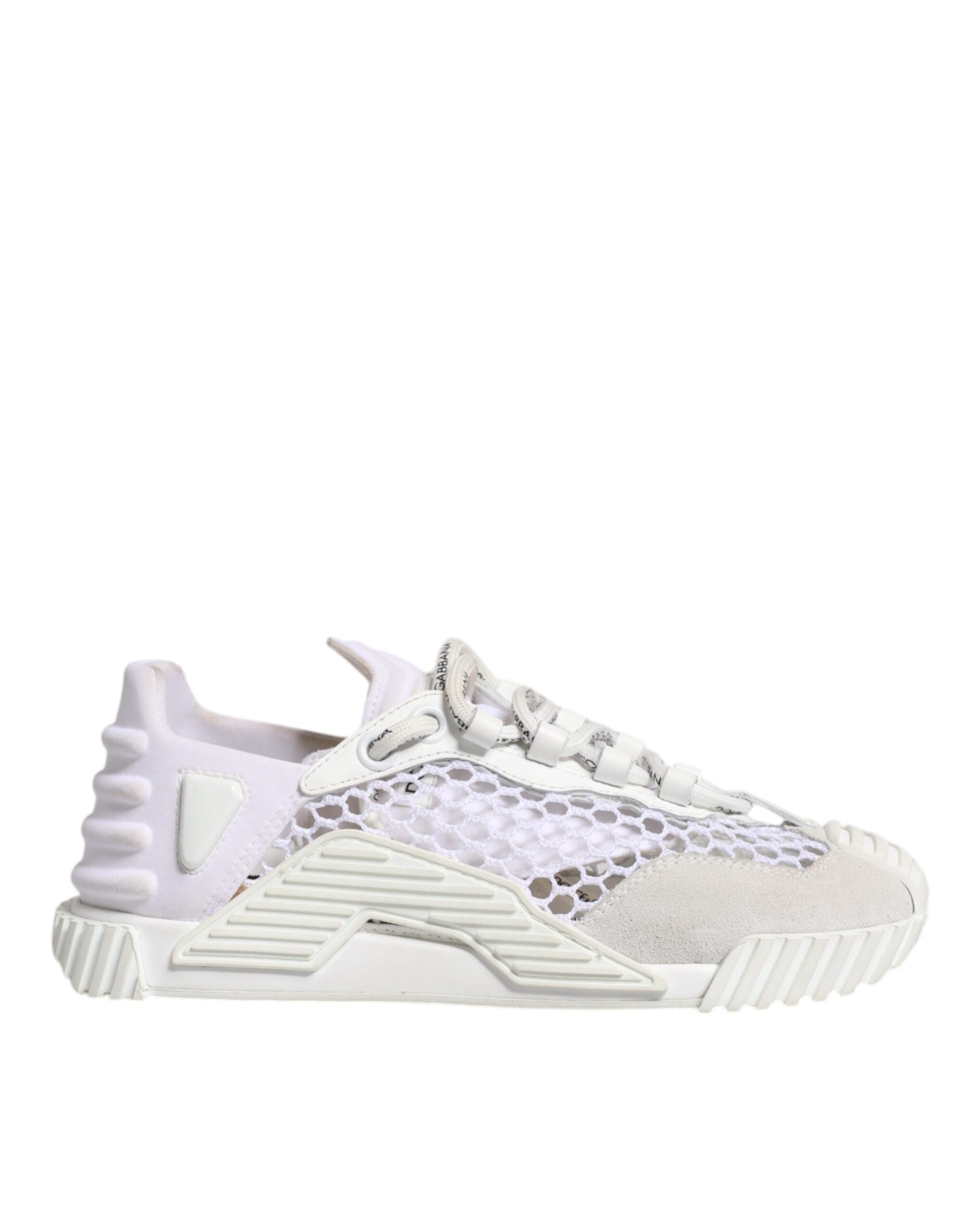 Chaussures de sport basses en mesh blanc Dolce & Gabbana NS1, baskets légères et respirantes pour le sport et le style décontracté.