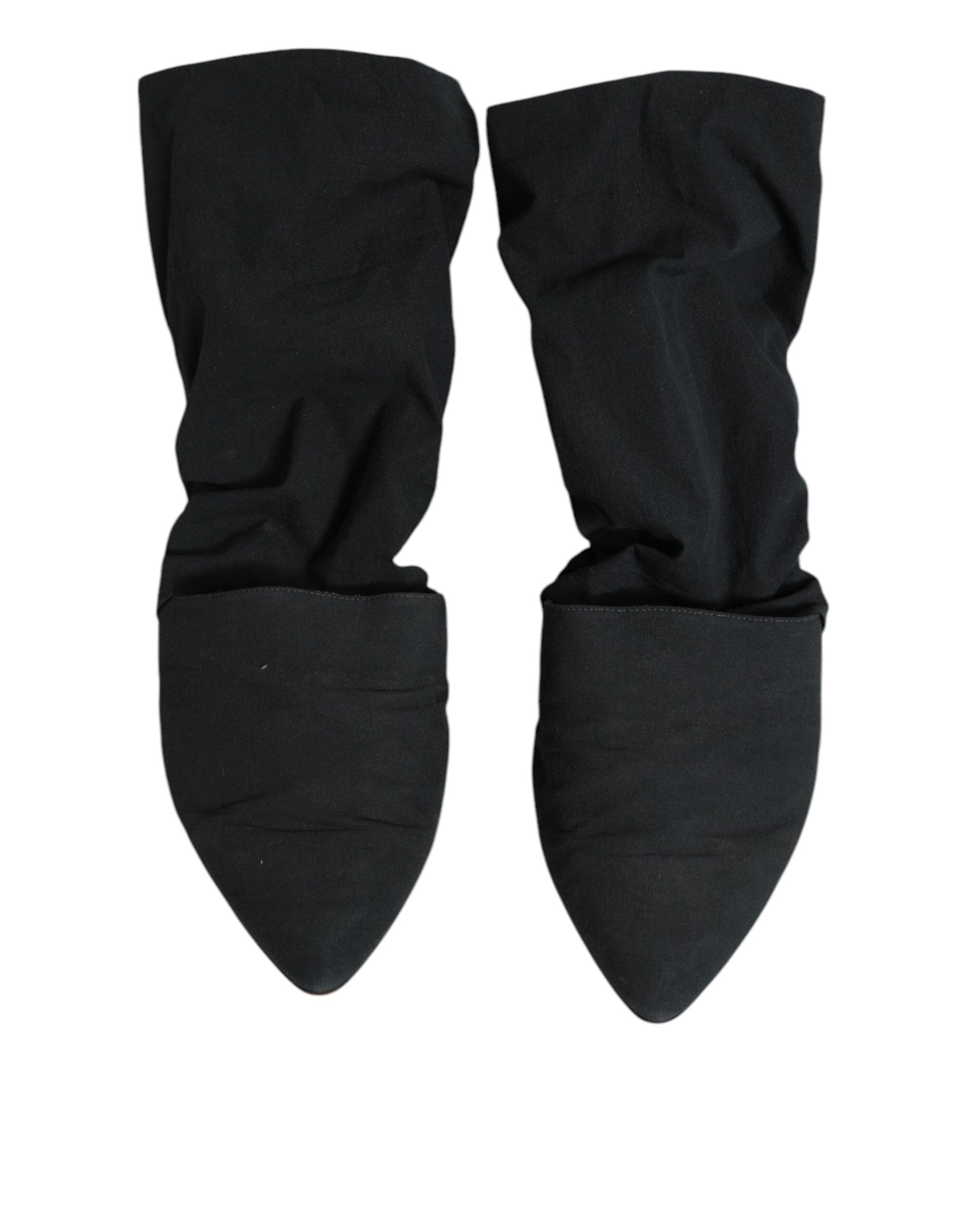 Bottes ankle en coton vert Dolce & Gabbana, chaussures élégantes et confortables avec style moderne.