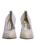 Escarpins en cuir blanc et beige de Dolce & Gabbana, chaussures à talons hauts élégantes et sophistiquées.