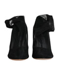 Bottes noires en nylon mesh de style chaussette de Dolce & Gabbana, chaussures élégantes et modernes.