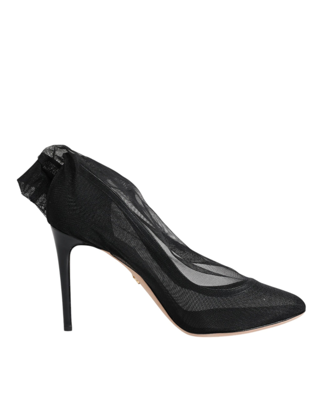 Bottes noires en nylon mesh de style chaussette Dolce & Gabbana, chaussures à la mode avec design moderne et élégant.
