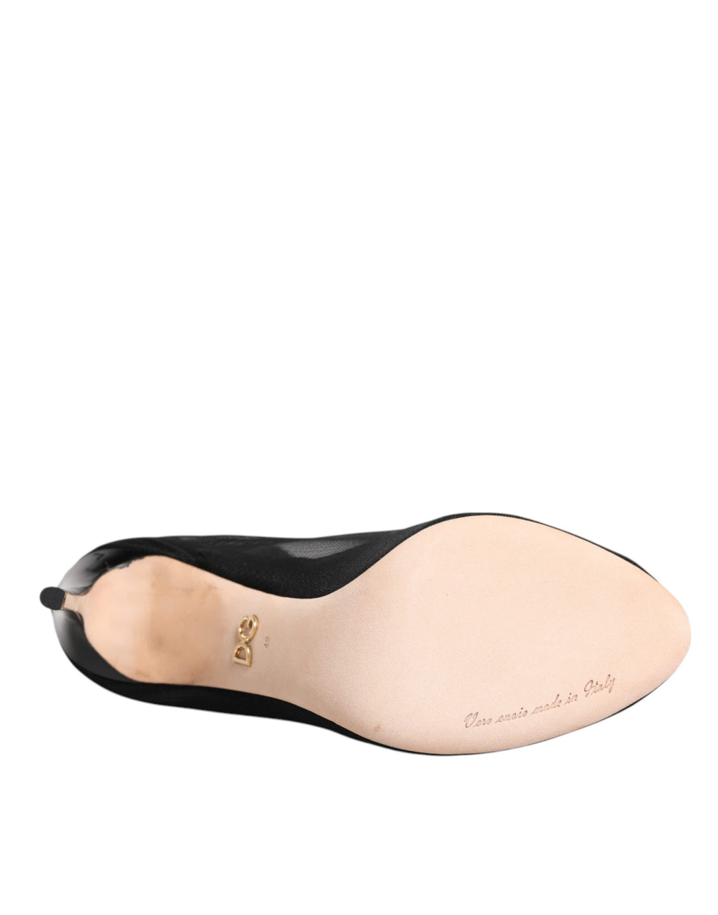 Bottes noires en nylon mesh de style sock de Dolce & Gabbana, chaussures à la mode avec design moderne.