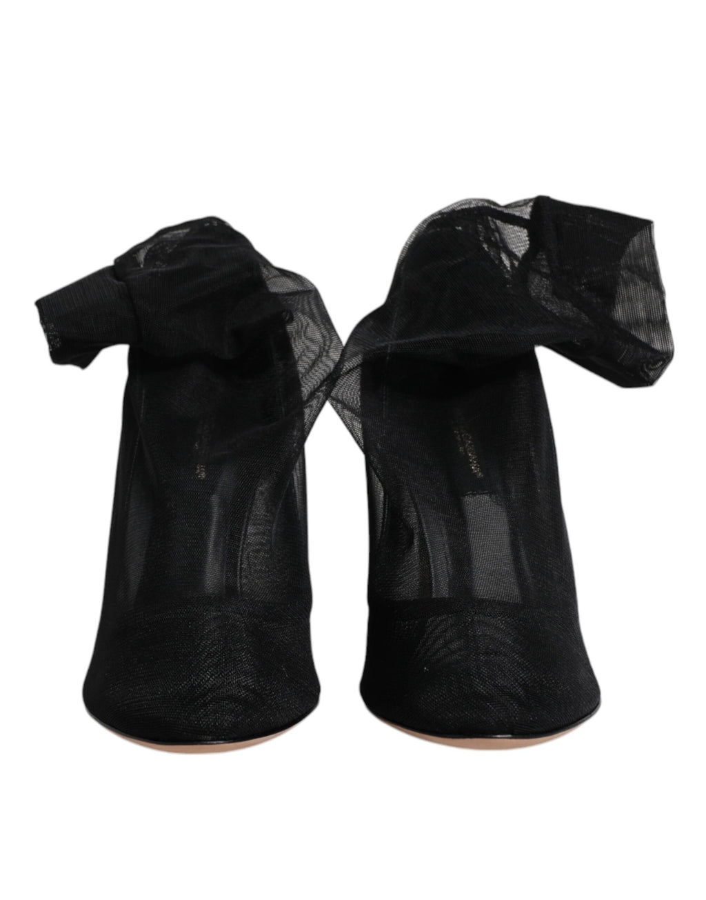 Bottes noires en nylon à maillage et style sock par Dolce & Gabbana, chaussures élégantes et modernes.