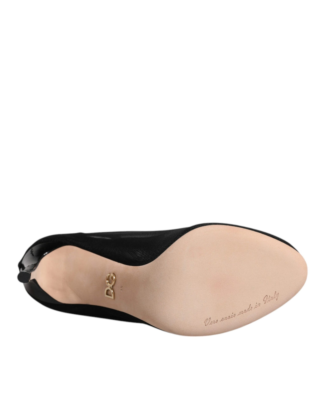 Chaussures Dolce & Gabbana noires en nylon à mailles, bottines style chaussette, avec semelle épaisse et design moderne.