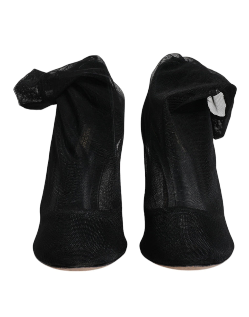 Bottes en nylon noir de style chaussette Dolce & Gabbana, chaussures élégantes et modernes.
