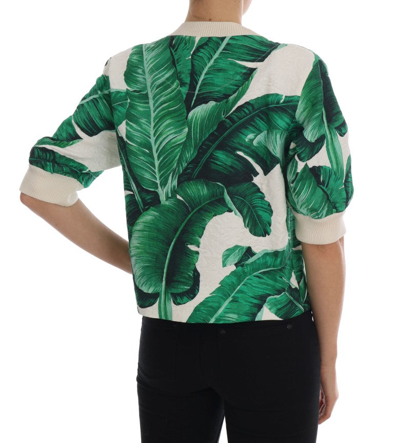 Dolce & Gabbana Ananas-Bananen-Pailletten-Rundhalspullover