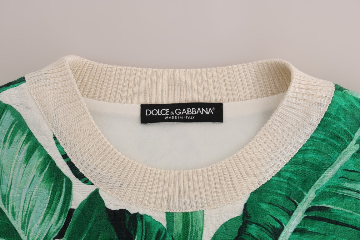 Dolce & Gabbana Ananas-Bananen-Pailletten-Rundhalspullover