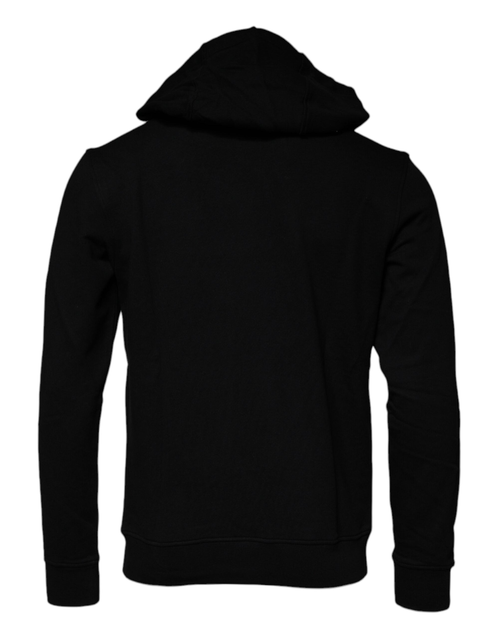 Sweat à capuche noir Versace Medusa en coton avec logo emblématique, vue de face, style décontracté et élégant.