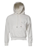 Sweat à capuche blanc Dolce & Gabbana pour homme avec logo visible, tissu doux et style décontracté.