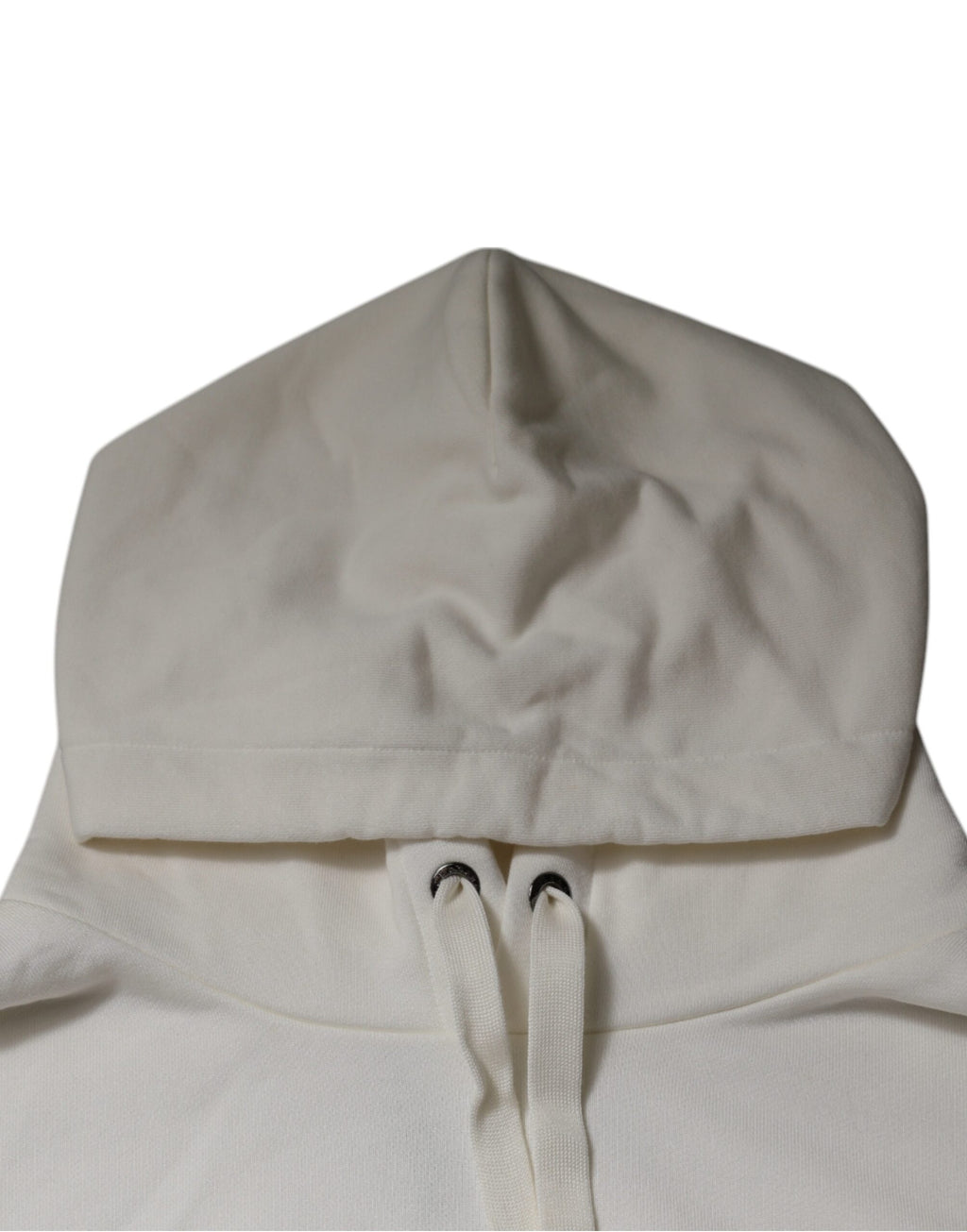 Sweat à capuche blanc Dolce & Gabbana avec logo, pull-over pour homme en tissu doux et confortable.