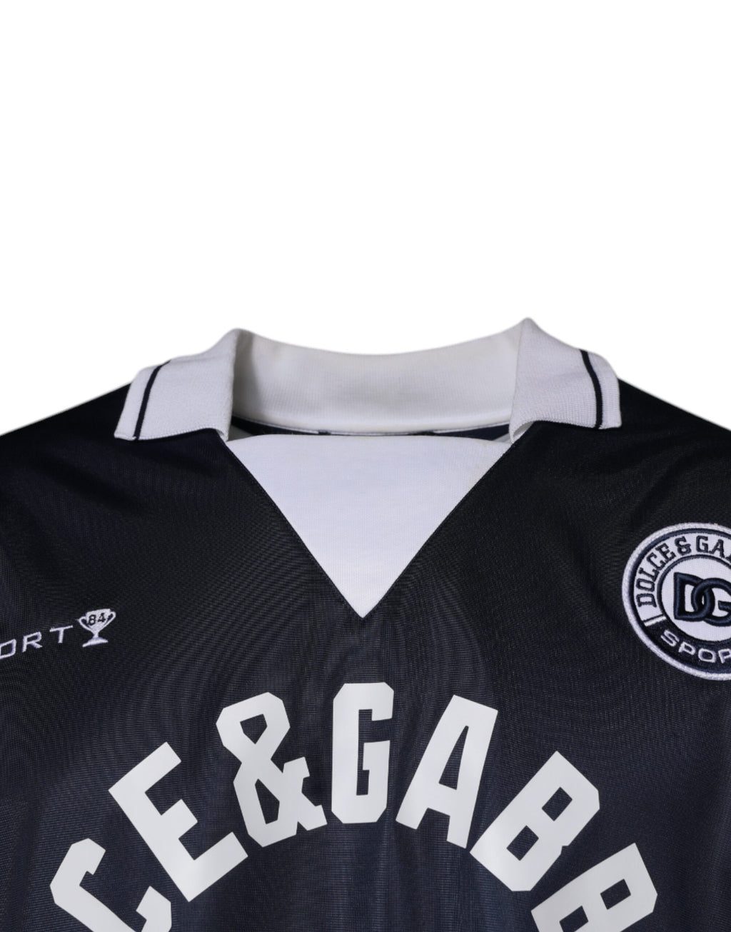 Pull en jersey bleu Dolce & Gabbana avec logo, col à revers, veste décontractée pour homme.