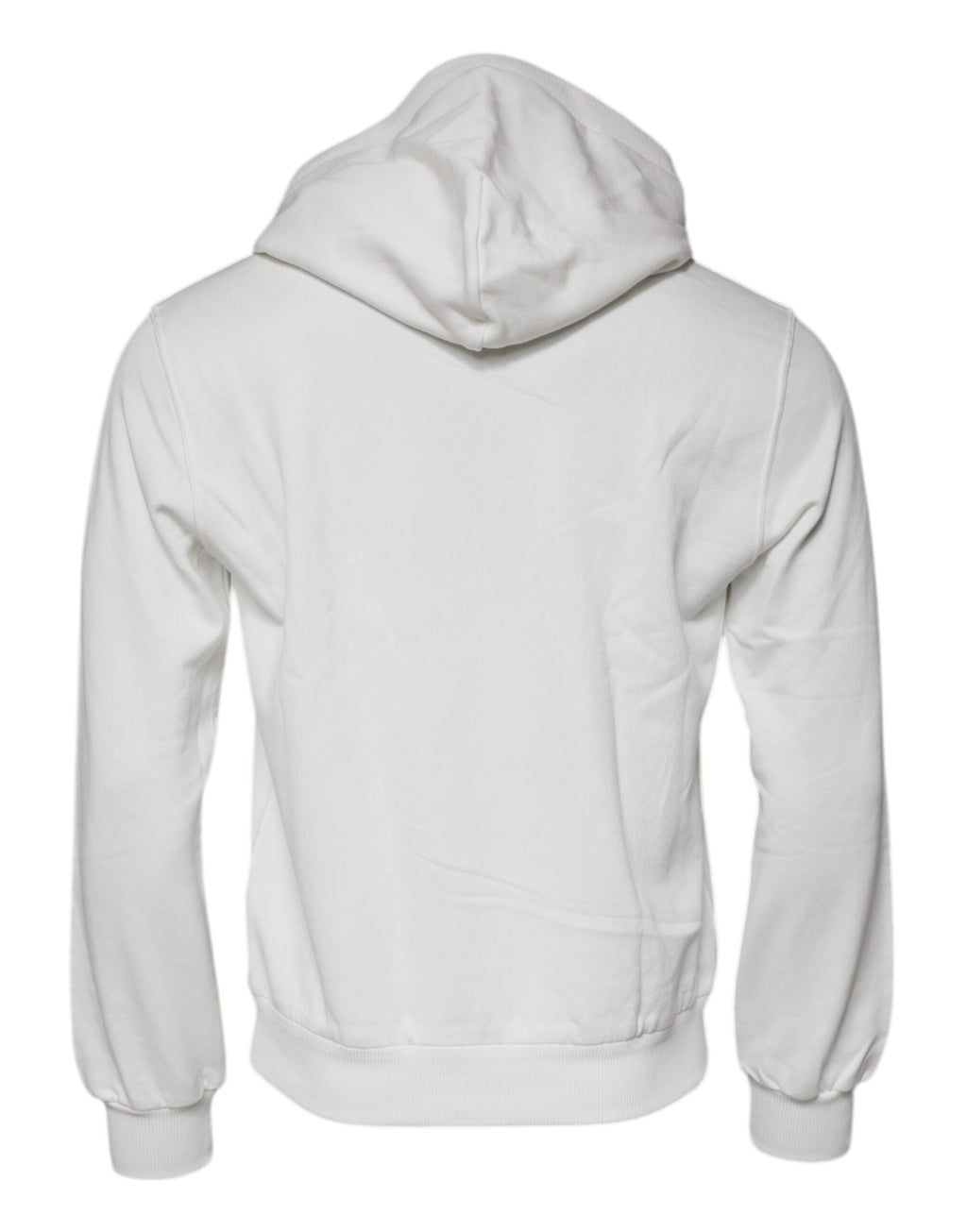 Pull à capuche Dolce & Gabbana Caesar en coton blanc, pull-over élégant avec logo de marque visible.