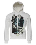 Sweat à capuche blanc Dolce & Gabbana en coton avec logo Caesar, vue de face, doux et décontracté.