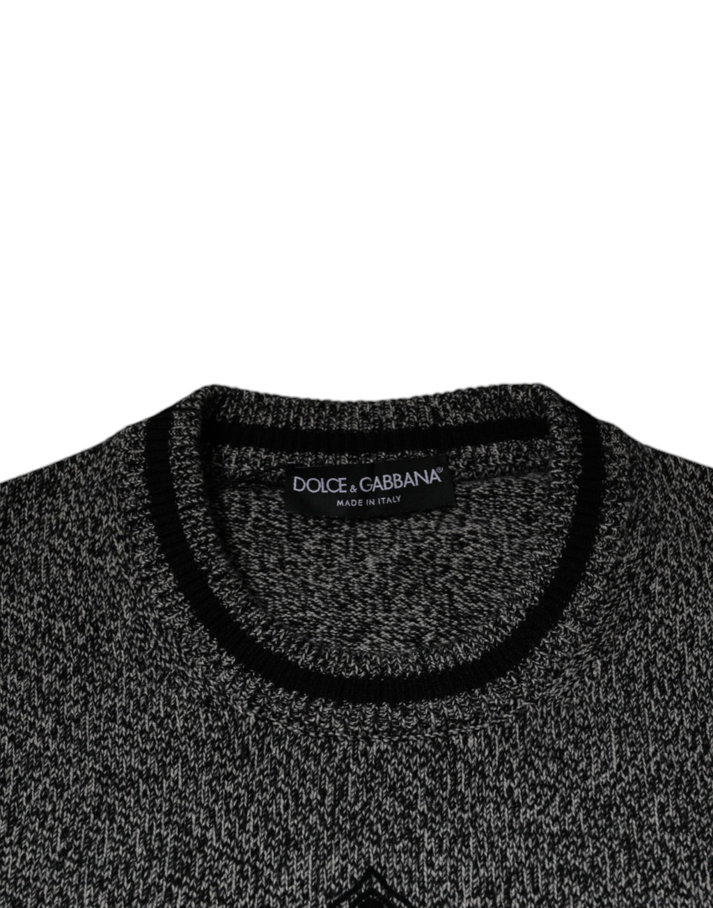 Pull en cachemire gris Dolce & Gabbana Crown King, pull-over élégant avec motif royal, doux et chaud pour homme.