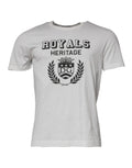 T-shirt blanche Dolce & Gabbana Royals Heritage en coton avec logo et design élégant, vue de face.