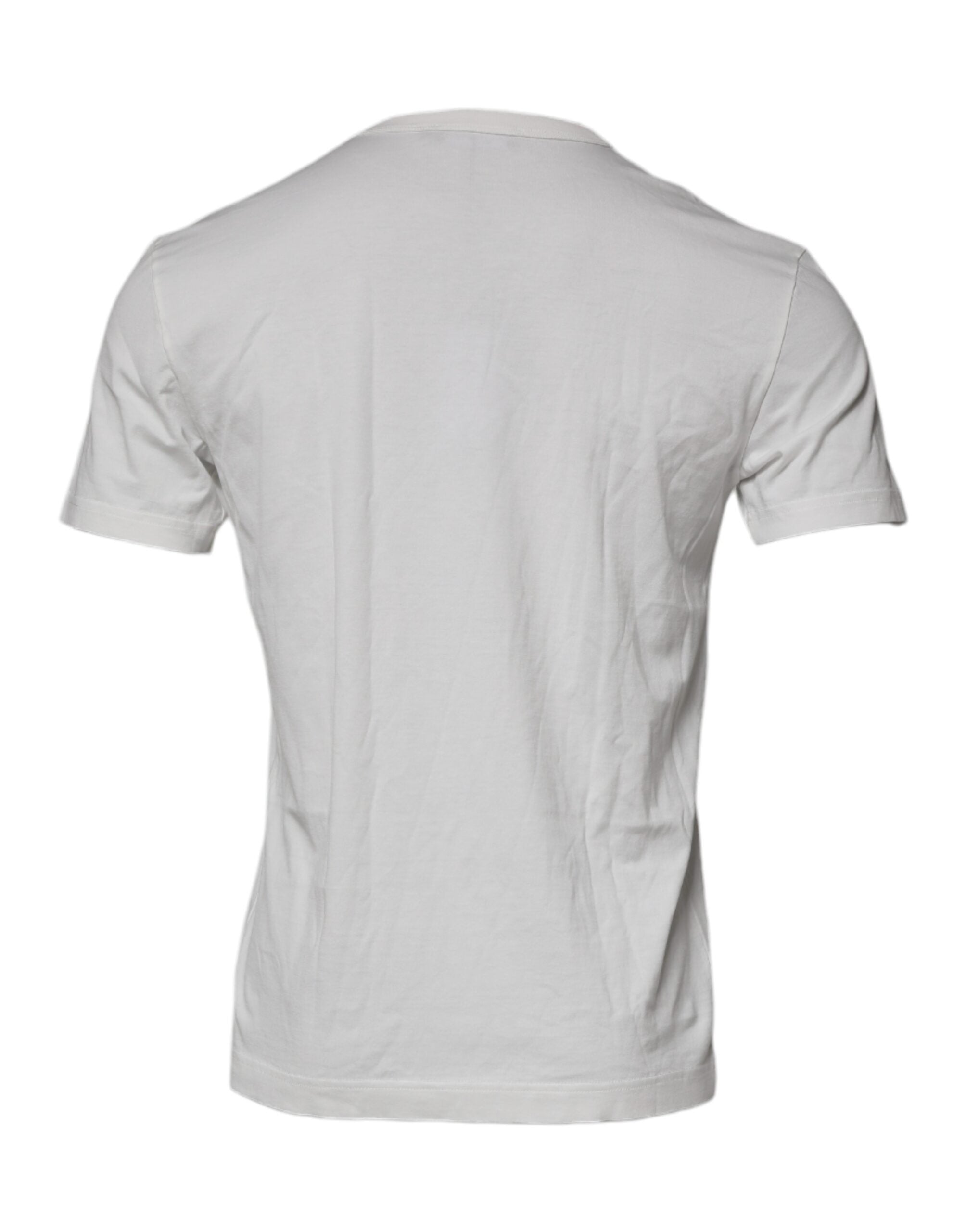 T-shirt blanche Dolce & Gabbana Royals Heritage en coton avec logo et design élégant, vue de face.