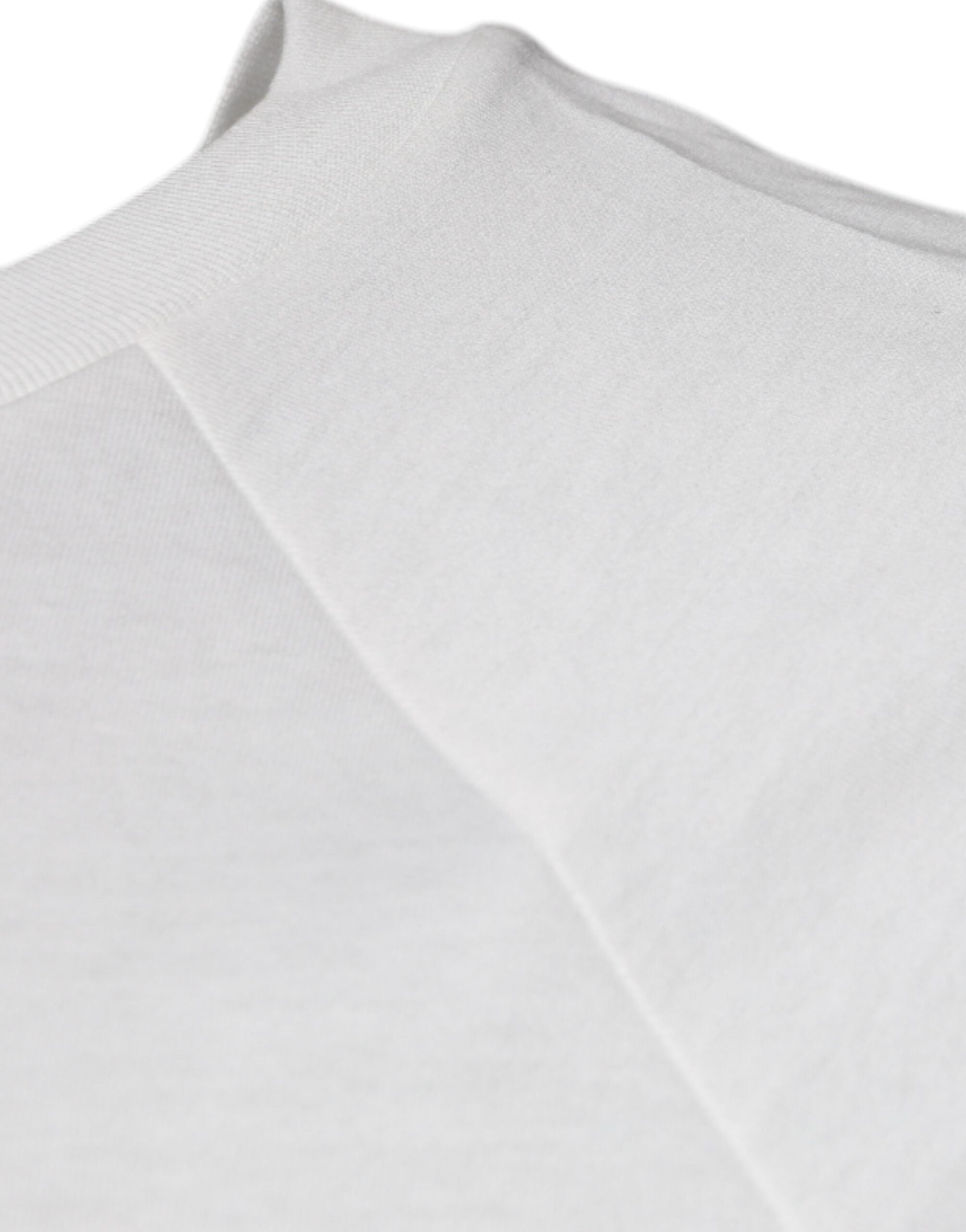 T-shirt blanc Dolce & Gabbana DG Sport à col rond et manches courtes, vue de face, en coton.