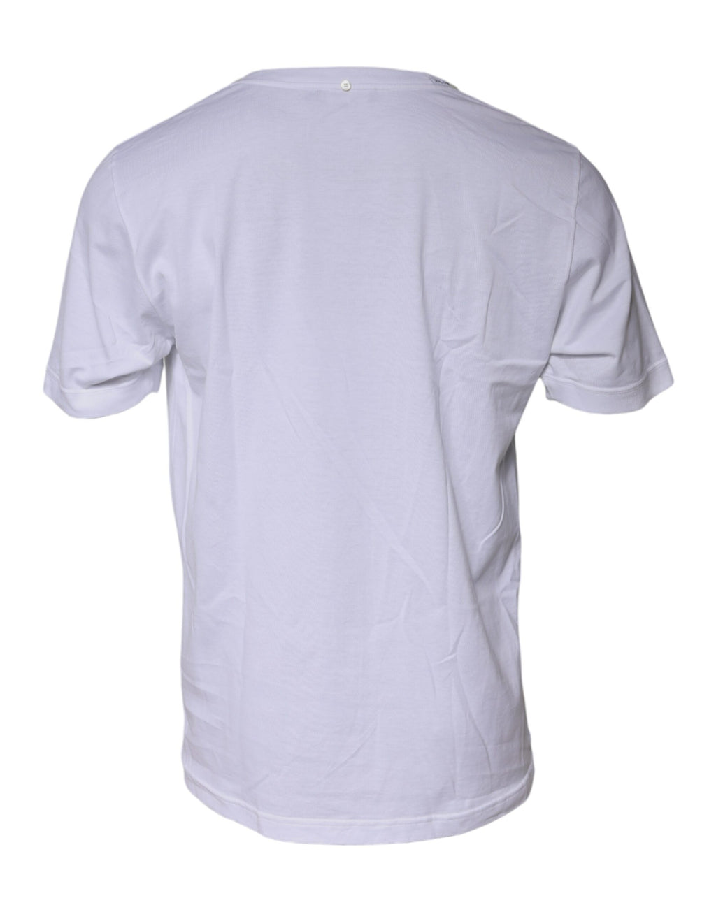 T-shirt homme Dolce & Gabbana en coton blanc à col rond et manches courtes, vue de face.