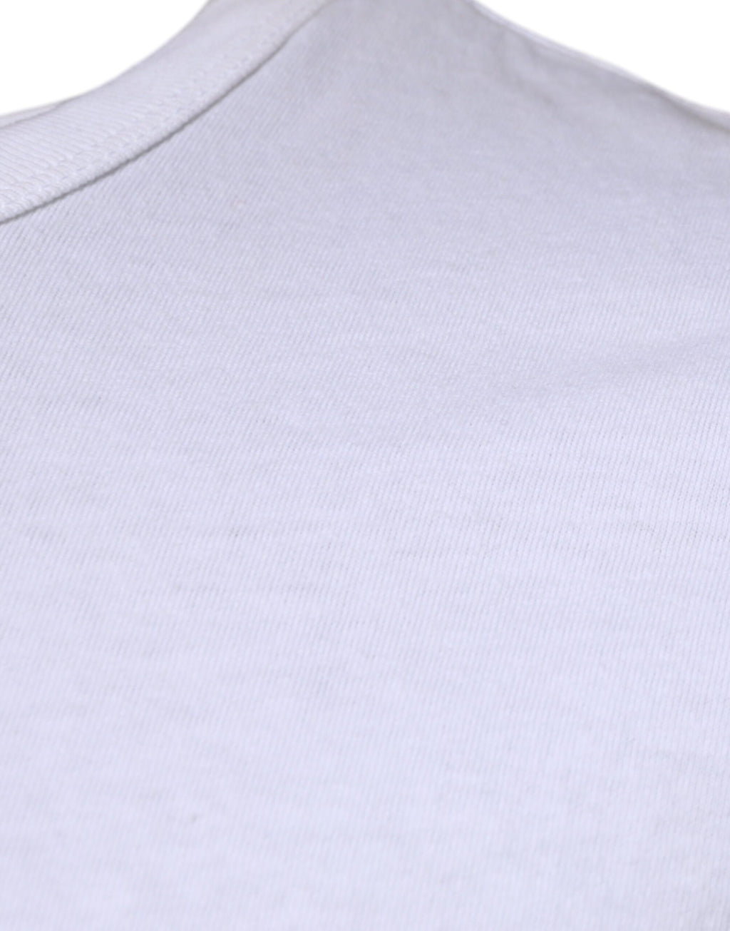 T-shirt blanc à rayures Dolce & Gabbana à manches courtes et col rond, style décontracté et élégant.