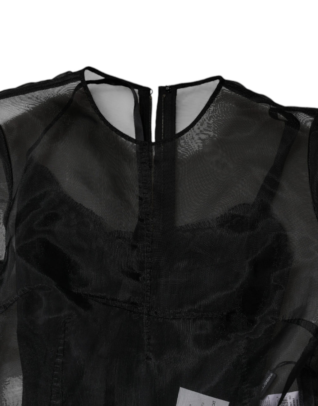 Robe de cocktail midi en tulle noir de Dolce & Gabbana, coupe en ligne A, élégante et sophistiquée pour occasions formelles