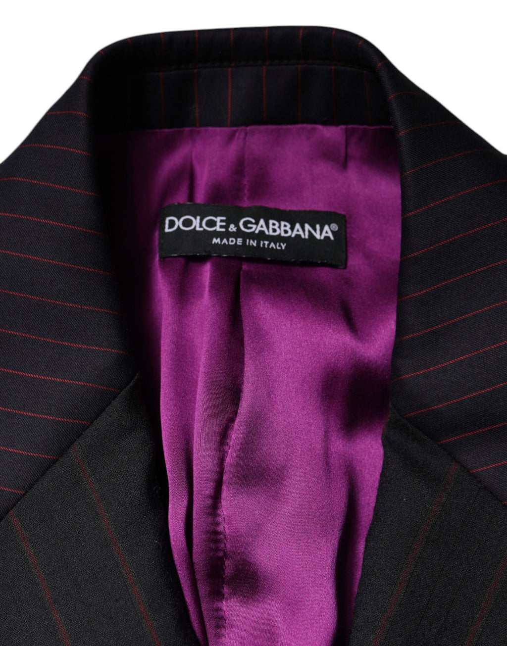 Blazer court en laine à rayures multicolores de Dolce & Gabbana, veste élégante et tendance.