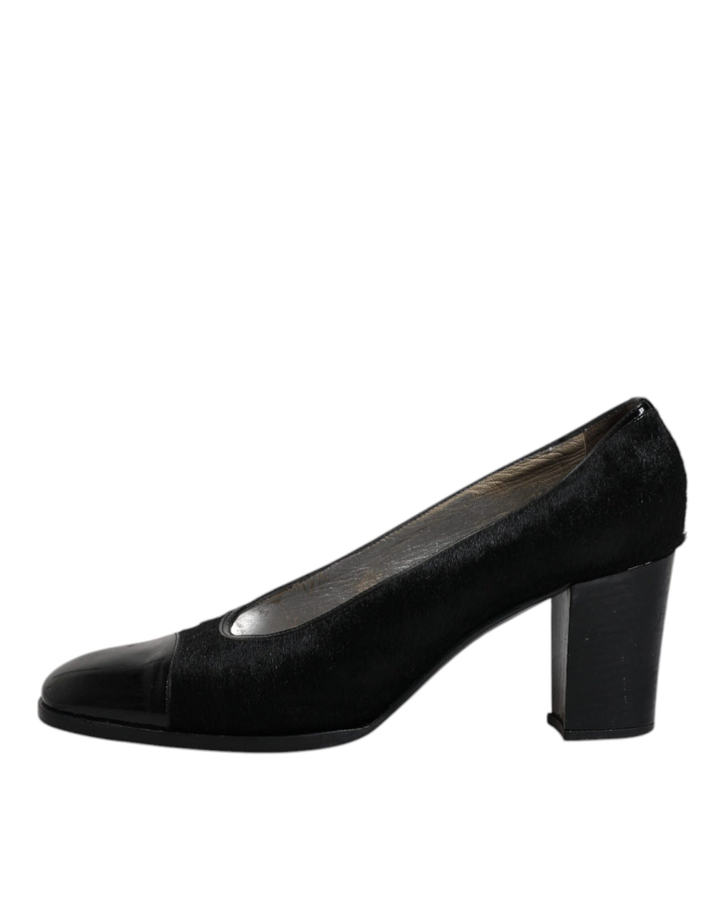 Chaussures escarpins noirs en cuir Dolce & Gabbana avec talons blocs, élégantes et sophistiquées, pour femme