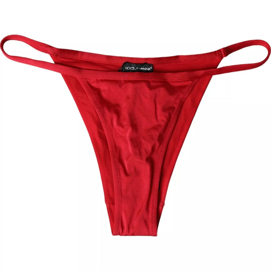 Bas de maillot de bain en nylon stretch rouge Dolce & Gabbana, maillot de bain pour la plage.
