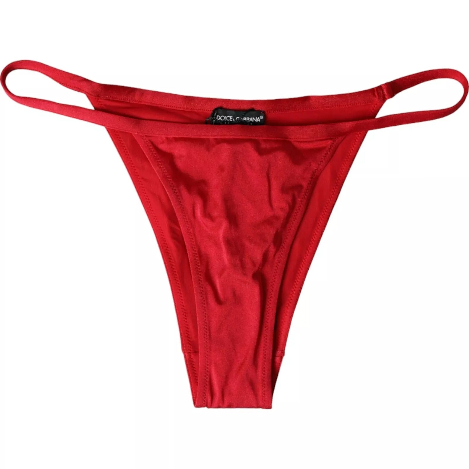 Bas de maillot de bain en nylon stretch rouge Dolce & Gabbana, maillot de bain pour la plage.