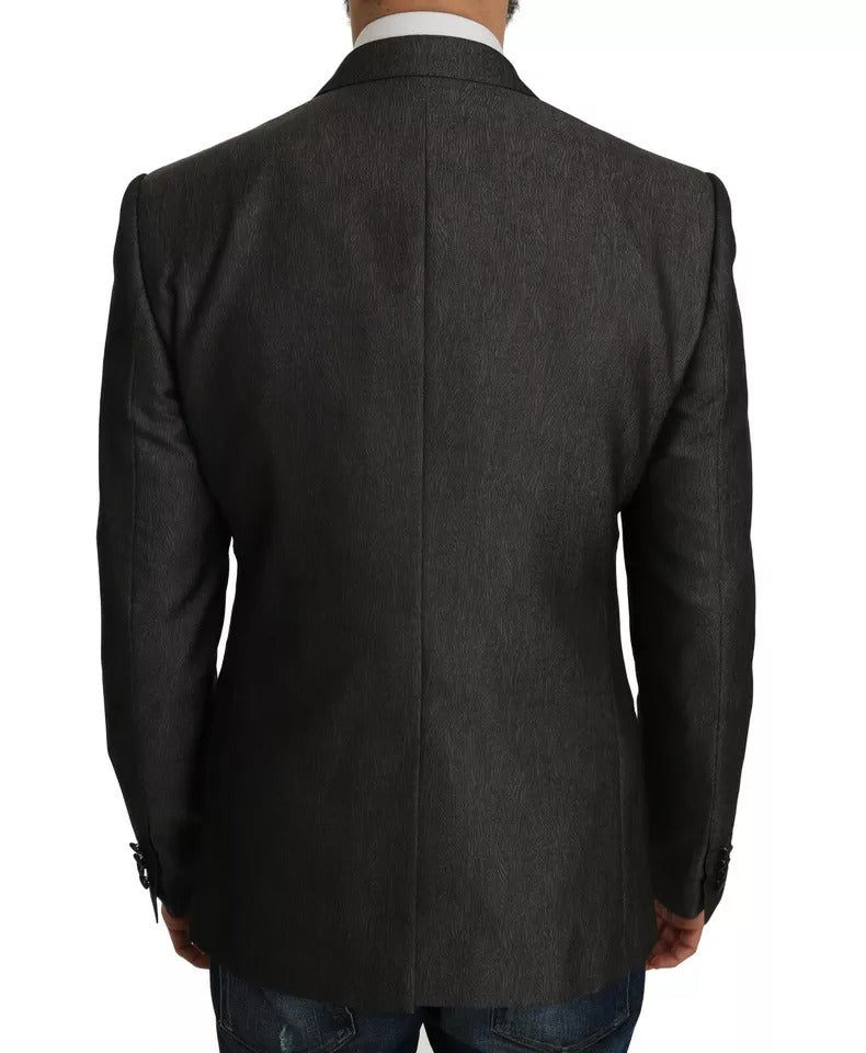Gilet et blazer gris Dolce & Gabbana MARTINI 2 pièces, vêtements élégants pour homme, vue frontale.