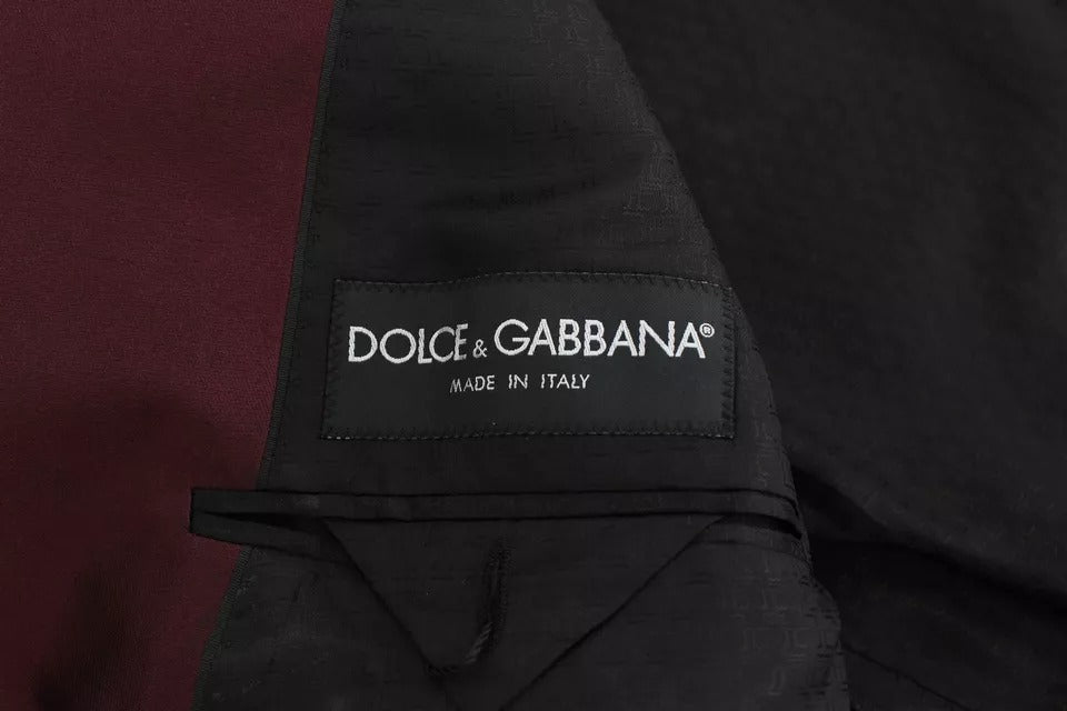 Veste, costume trois pièces Dolce & Gabbana à rayures multicolores Slim Fit, vue de face.