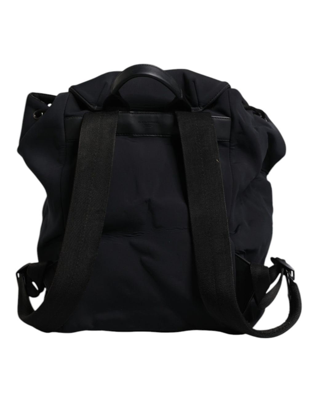 Sac à dos Dolce & Gabbana en néoprène et nylon noir avec logo DG, design scolaire, look moderne et élégant.