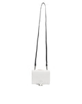 Dolce & Gabbana White Blue Leather Bifold Crossbody Sling Wallet