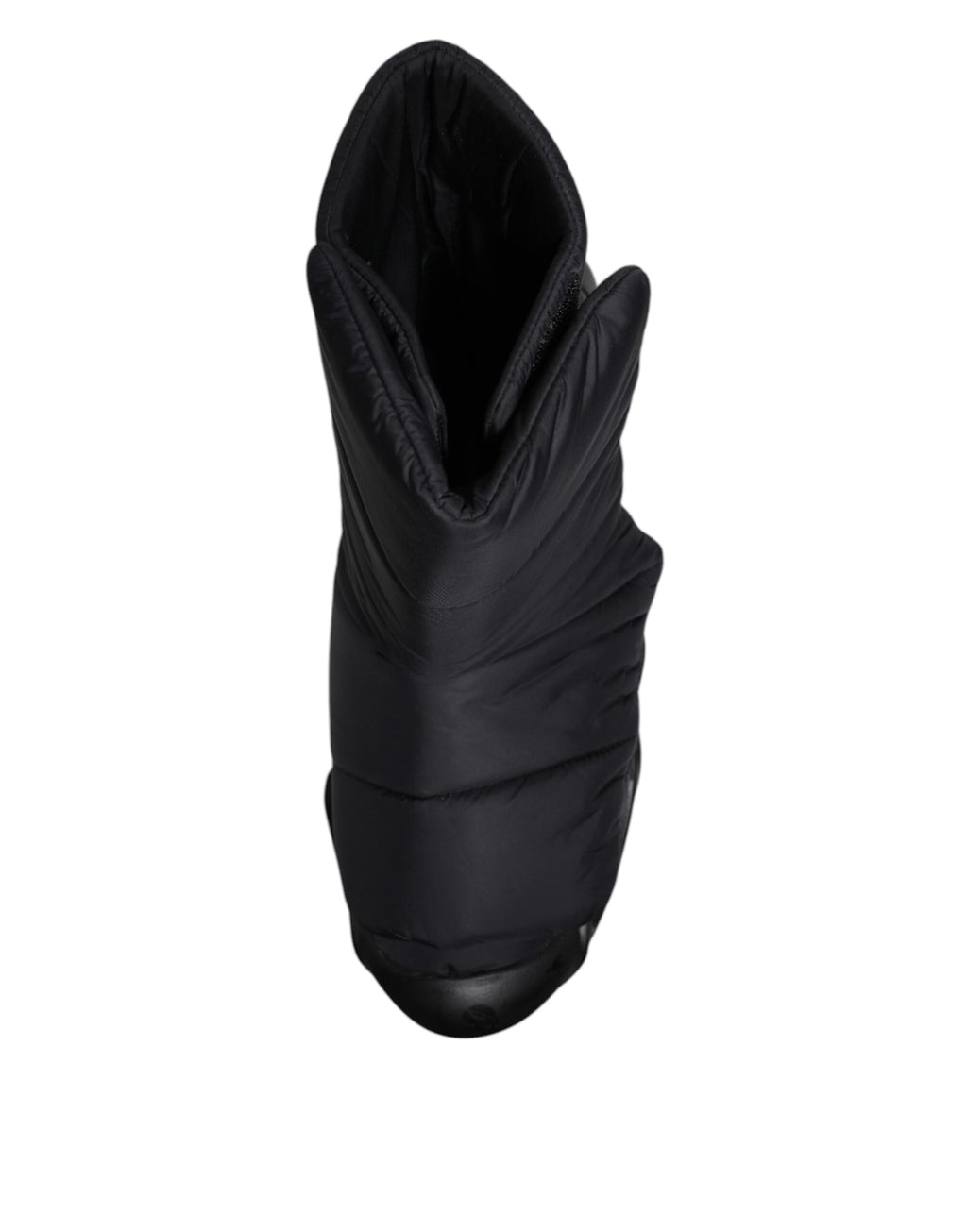 Chaussures Dolce & Gabbana sneakers slip-on noires avec motif ondulé matelassé, style élégant et moderne.