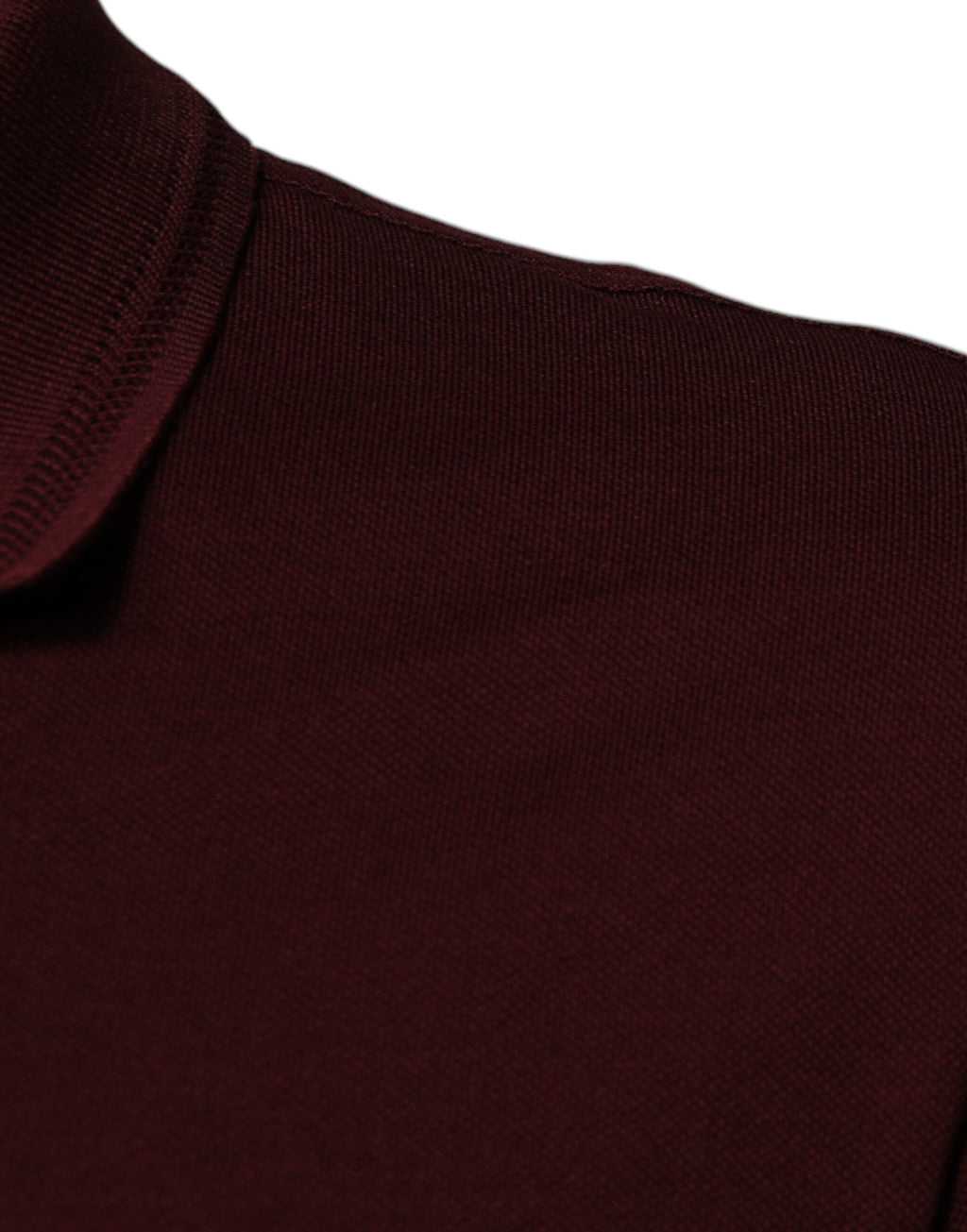 Polo à manches courtes bordeaux Dolce & Gabbana avec col, en coton, élégance classique et style sophistiqué.