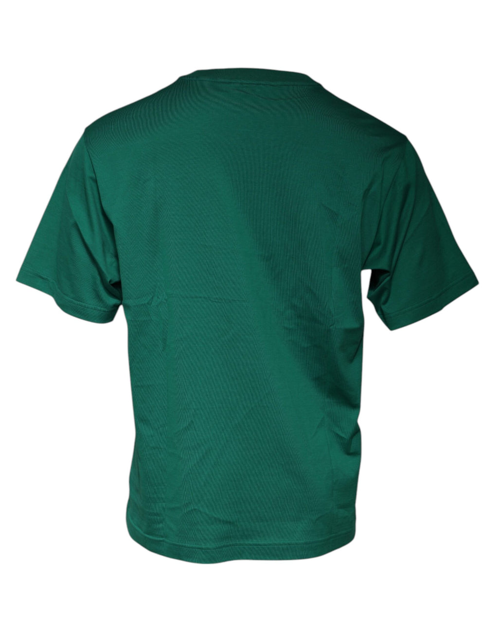 T-shirt vert Dolce & Gabbana à logo, col rond, manches courtes, en coton, vue de face.
