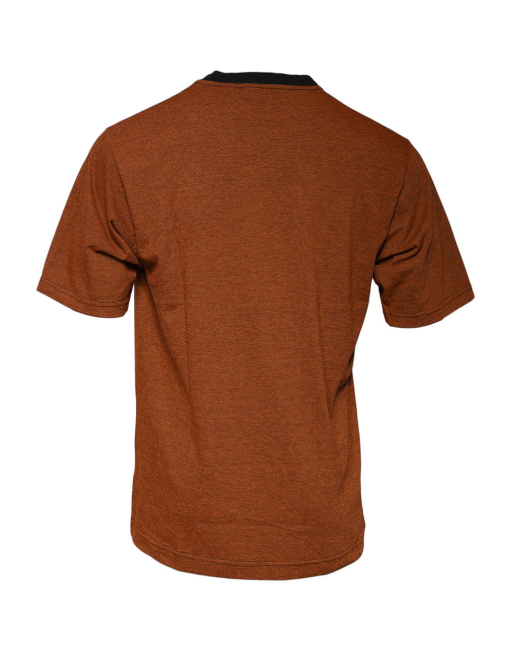 T-shirt homme en polyester marron avec logo DG de Dolce & Gabbana, col rond, design élégant et décontracté.